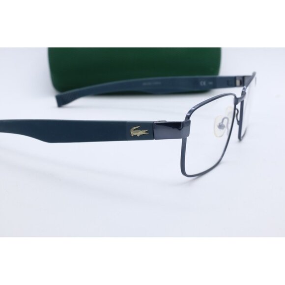 Lacoste L2180 424 Blue Aviator Eyeglasses Clear Lenses 55mm - Picture 4 of 6